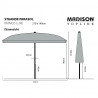 Madison Parasol ogrodowy Patmos Luxe, prostokątny, 210x140 cm, taupe