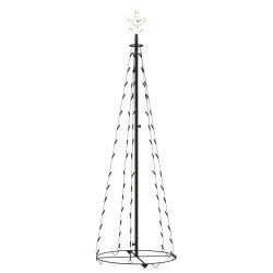 Ozdoba świąteczna w kształcie choinki, 70 LED, biel, 50x120 cm