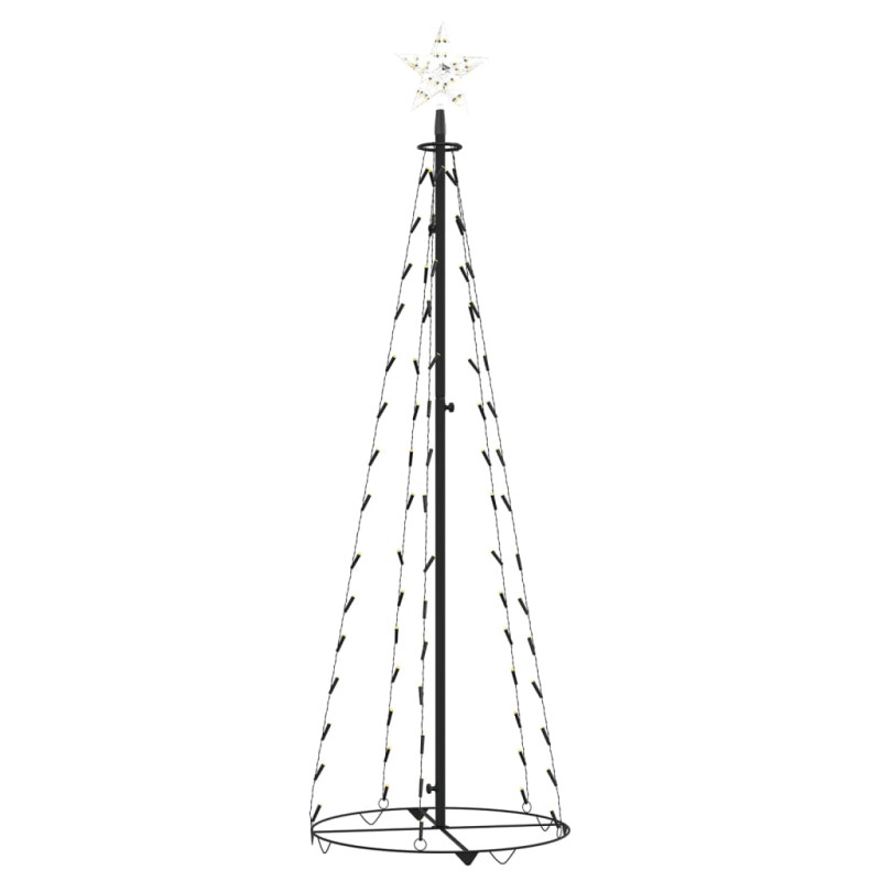 Ozdoba świąteczna w kształcie choinki, 70 LED, biel, 50x120 cm