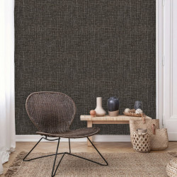 DUTCH WALLCOVERINGS Tapeta z motywem tkaniny, czarna