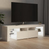Szafka TV z oświetleniem LED, biel z połyskiem, 140x36,5x40 cm