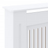 Osłona na kaloryfer z MDF, biała, 205 cm