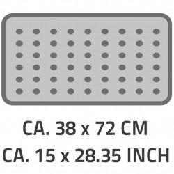 RIDDER Antypoślizgowa mata do wanny Plattfuß, 72x38 cm, szara, 67087