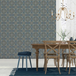 Noordwand Tapeta Homestyle Portugese Tiles, brązowo-niebieska