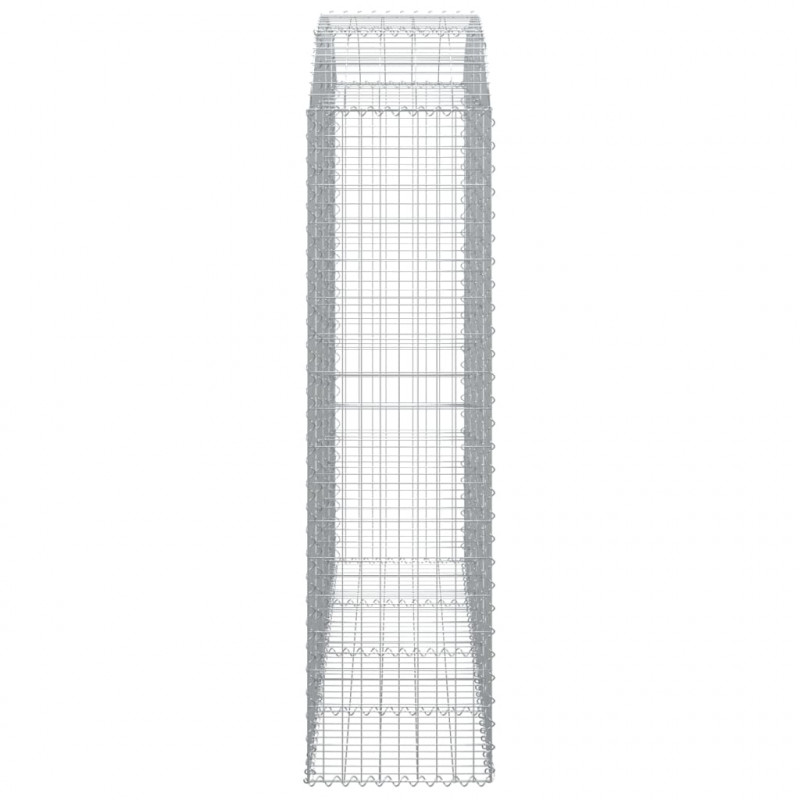 Łukowaty kosz gabionowy 200x50x180/200 cm, galwanizowane żelazo