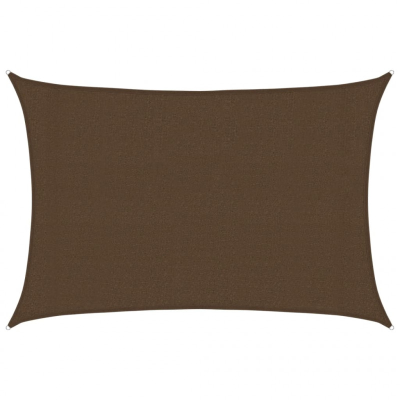 Żagiel przeciwsłoneczny, 160 g/m², brązowy, 3x4,5 m, HDPE