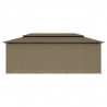 Altana z zasłonami, 600x298x270 cm, kolor taupe, 180 g/m²