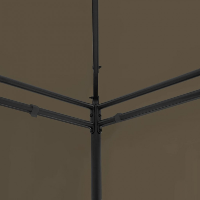 Altana z zasłonami, 600x298x270 cm, kolor taupe, 180 g/m²