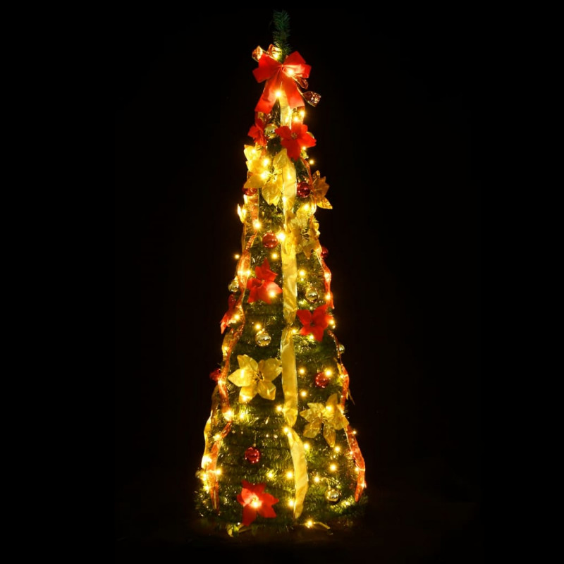 Sztuczna choinka typu pop-up, 50 LED, zielona, 120 cm