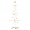 Drewniana choinka do udekorowania, 125 cm, lite drewno sosnowe