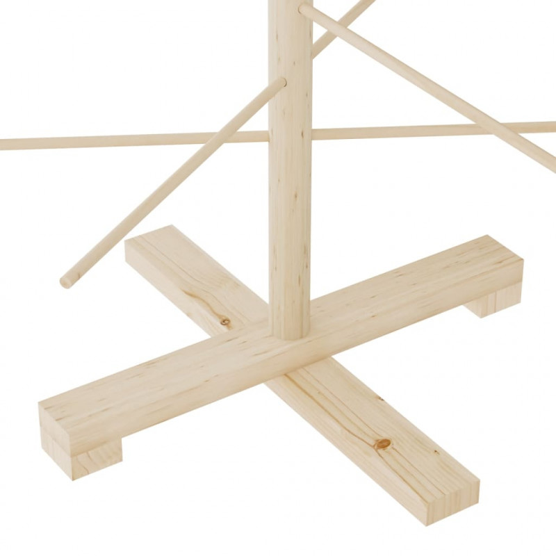 Drewniana choinka do udekorowania, 125 cm, lite drewno sosnowe