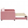 Sofa rozsuwana, różowa, 80x200 cm, aksamit