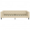 Sofa rozsuwana, kremowa, 90x200 cm, tkanina