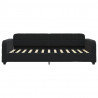Sofa rozsuwana, czarna, 90x200 cm, aksamit