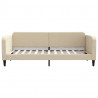 Sofa rozsuwana, kremowa, 90x200 cm, tkanina