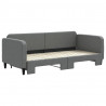 Sofa rozsuwana, ciemnoszara, 90x200 cm, tkanina