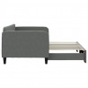 Sofa rozsuwana, ciemnoszara, 90x200 cm, tkanina