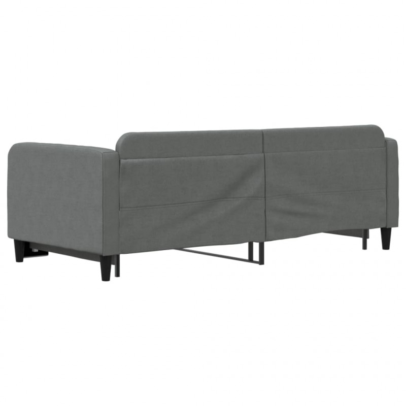 Sofa rozsuwana, ciemnoszara, 90x200 cm, tkanina