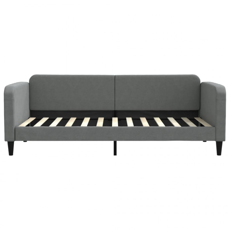 Sofa rozsuwana, ciemnoszara, 90x200 cm, tkanina