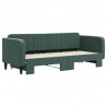 Sofa rozsuwana, ciemnozielona, 80x200 cm, aksamit