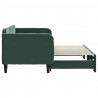 Sofa rozsuwana, ciemnozielona, 80x200 cm, aksamit