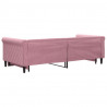 Sofa rozsuwana, różowa, 90x200 cm, aksamit