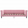 Sofa rozsuwana, różowa, 90x200 cm, aksamit