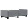 Sofa rozsuwana, jasnoszara, 90x200 cm, tkanina