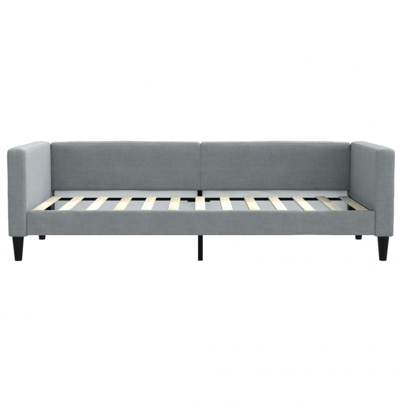 Sofa rozsuwana, jasnoszara, 90x200 cm, tkanina