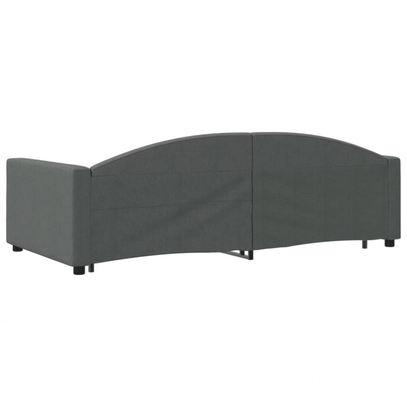 Sofa rozsuwana, ciemnoszara, 100x200 cm, tkanina