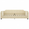 Sofa rozsuwana, kremowa, 90x200 cm, tkanina