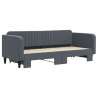 Sofa rozsuwana, ciemnoszara, 90x200 cm, aksamit