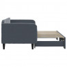 Sofa rozsuwana, ciemnoszara, 90x200 cm, aksamit