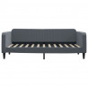 Sofa rozsuwana, ciemnoszara, 90x200 cm, aksamit