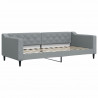 Sofa rozsuwana, jasnoszara, 90x200 cm, tkanina