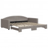 Sofa rozsuwana, kolor taupe, 100x200 cm, tkanina