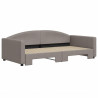 Sofa rozsuwana, kolor taupe, 100x200 cm, tkanina