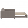Sofa rozsuwana, kolor taupe, 100x200 cm, tkanina