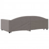 Sofa rozsuwana, kolor taupe, 100x200 cm, tkanina
