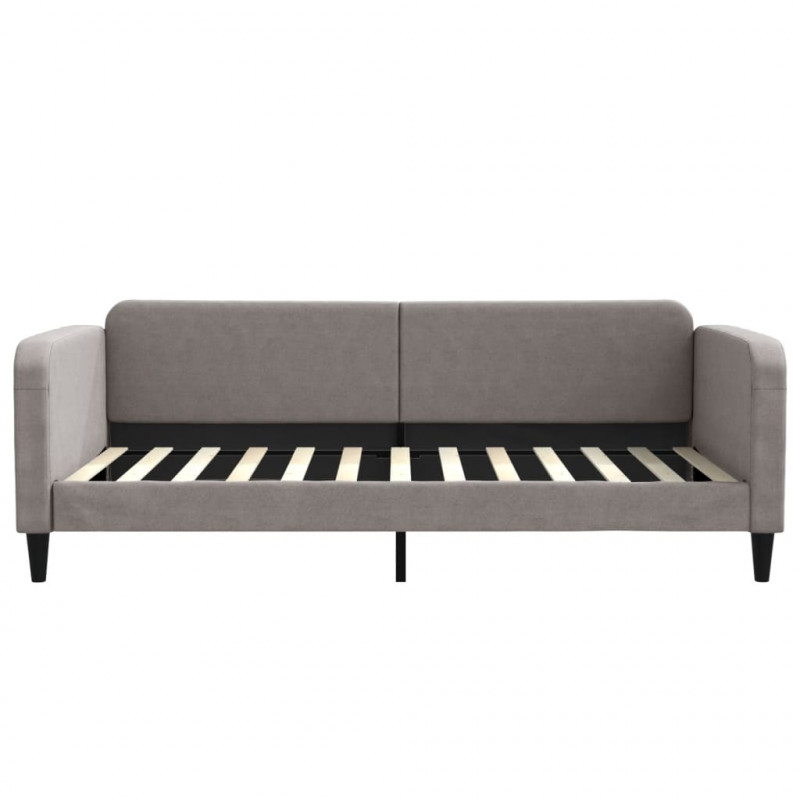 Sofa rozsuwana z szufladami, taupe, 100x200 cm, tkanina