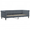 Sofa rozsuwana z szufladami, ciemnoszara, 80x200 cm, aksamit