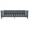 Sofa rozsuwana z szufladami, ciemnoszara, 80x200 cm, aksamit