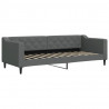 Sofa rozsuwana z szufladami, ciemnoszara, 80x200 cm, tkanina