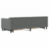 Sofa rozsuwana z szufladami, ciemnoszara, 80x200 cm, tkanina