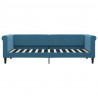 Sofa rozsuwana z szufladami, niebieska, 80x200 cm, aksamit