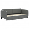 Sofa rozsuwana z szufladami, ciemnoszara, 80x200 cm, tkanina