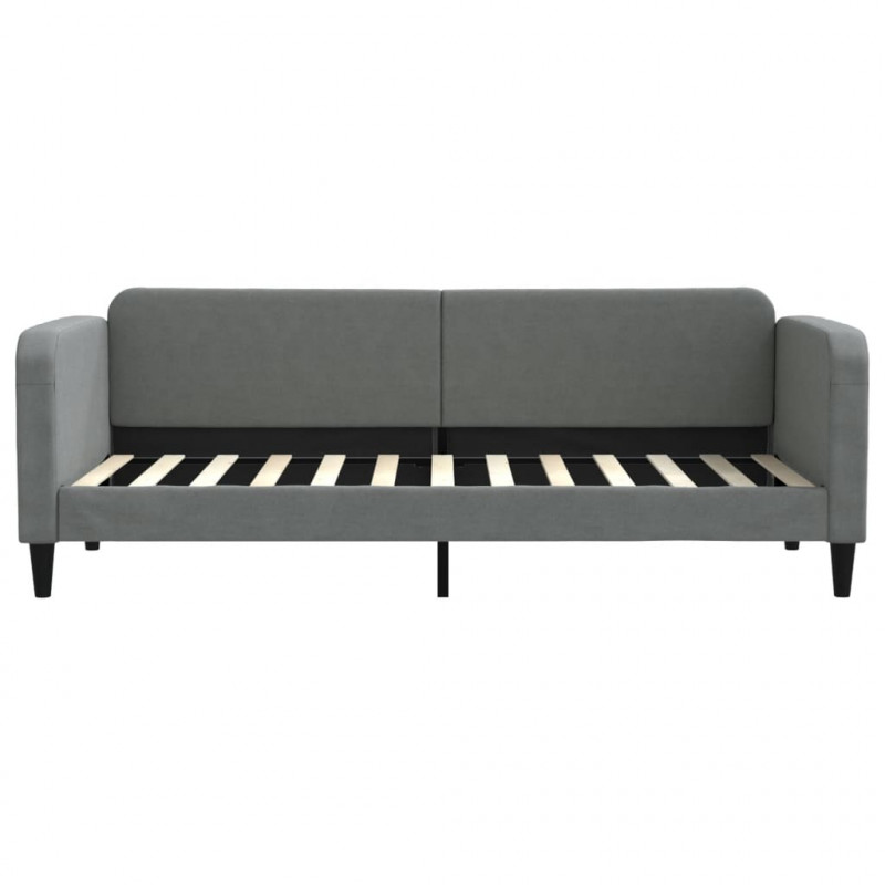 Sofa rozsuwana z szufladami, ciemnoszara, 80x200 cm, tkanina