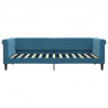 Sofa rozsuwana z szufladami, niebieska, 90x200 cm, aksamit