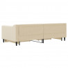 Sofa rozsuwana z szufladami, kremowa, 90x200 cm, tkanina