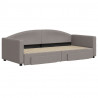 Sofa rozsuwana z szufladami, taupe, 90x200 cm, tkanina
